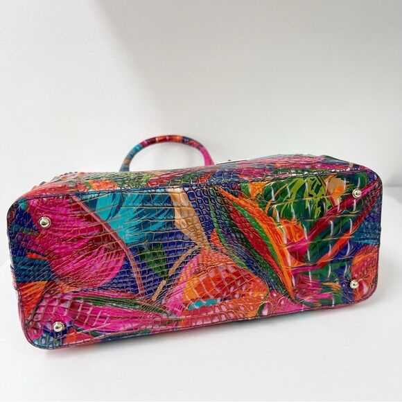 Brahmin Large Duxbury Satchel Lush Melbourne Leather New Tropical - Picture 2 of 6